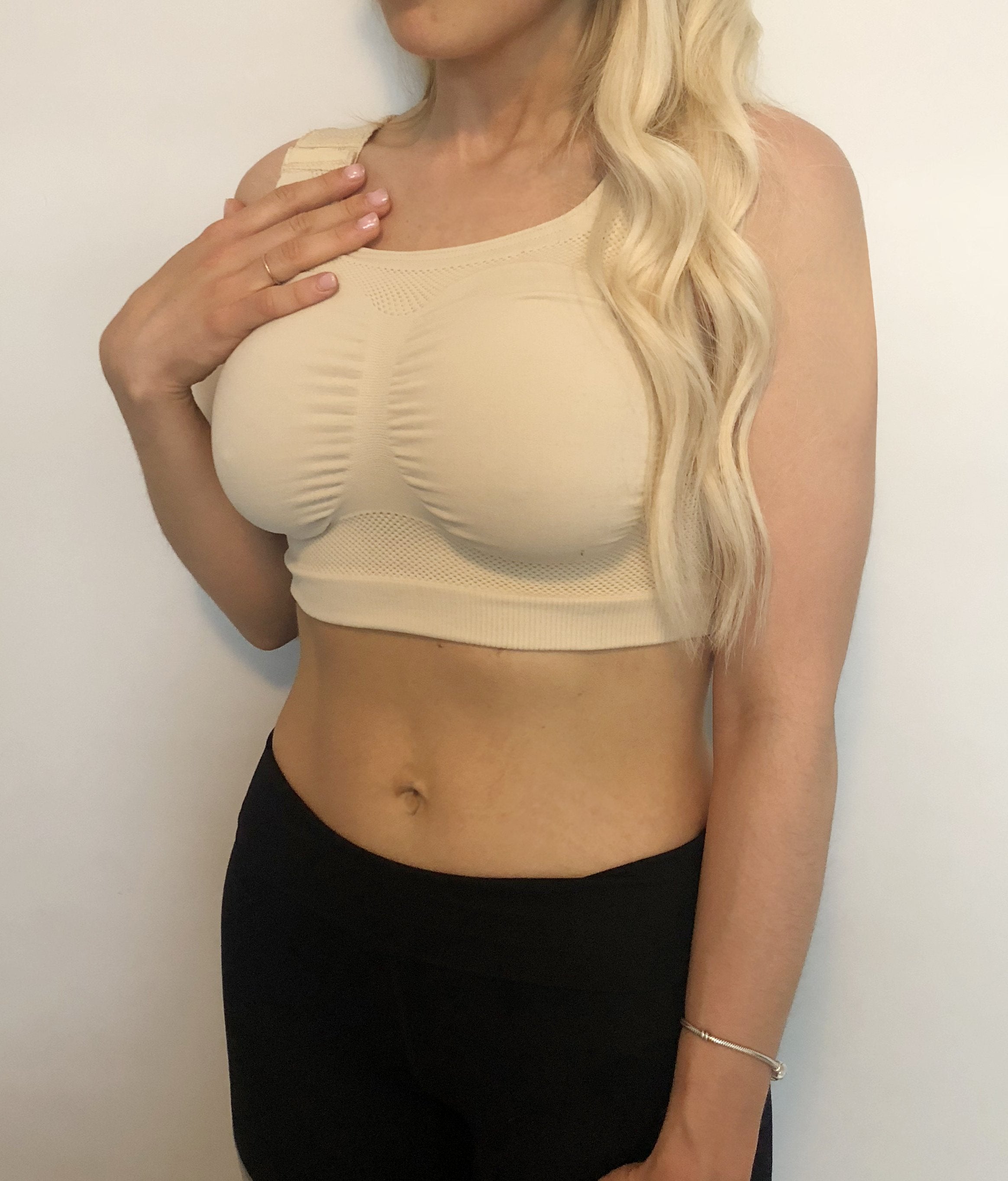 Compression Bandeau Bra Post Surgery Recovery, Breast Augmentation Bra  (S122) White : : Clothing, Shoes & Accessories
